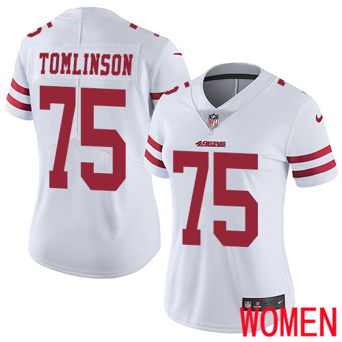San Francisco 49ers Limited White Women Laken Tomlinson Road NFL Jersey #75 Vapor Untouchable